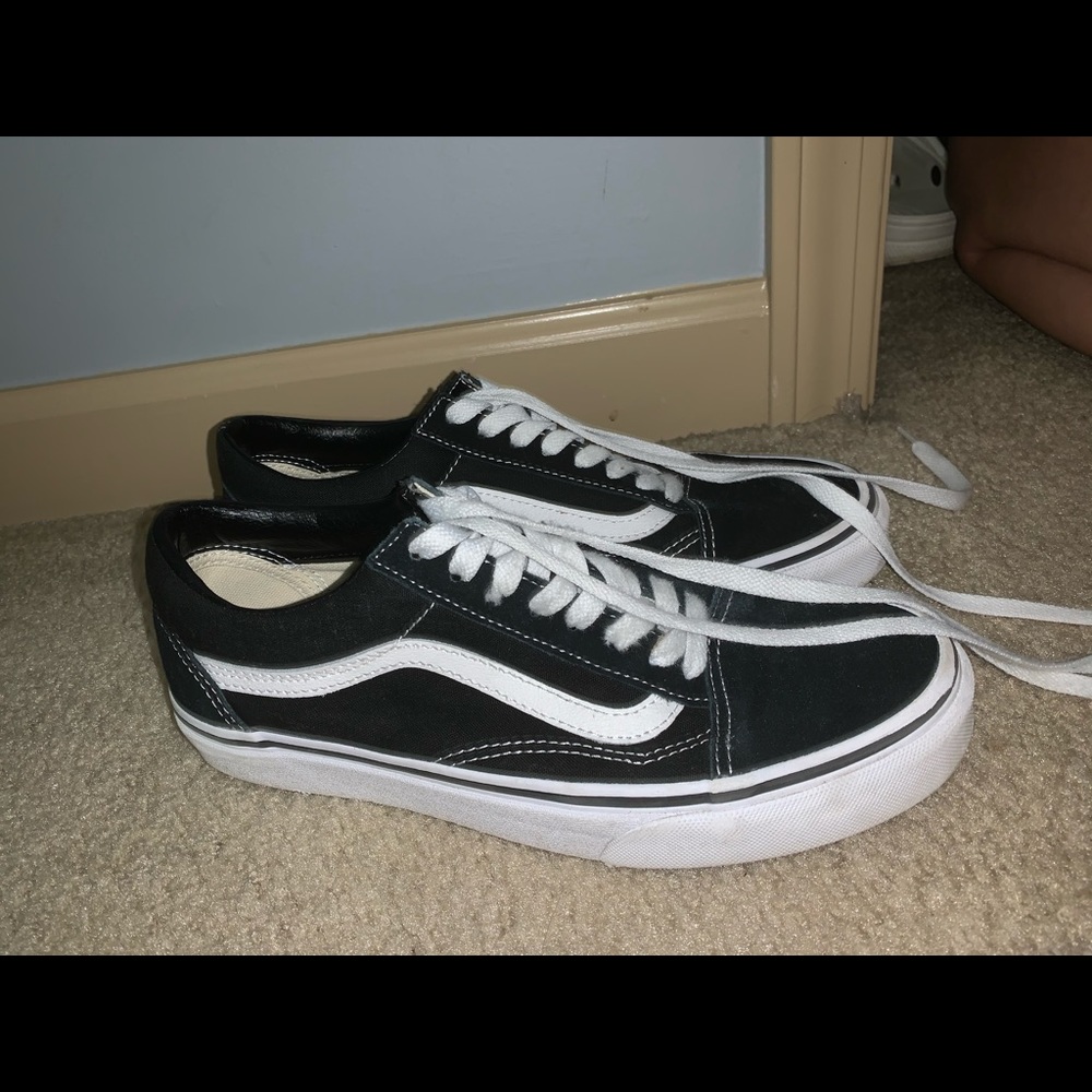 Black and white vans